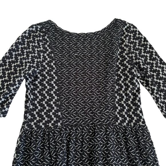 Anthropologie Saturday Sunday Black Print Textured Dress Women’s Size Small - Picture 7 of 7